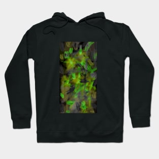 COOL Green and Black MODERN TRENDY Abstract Hoodie